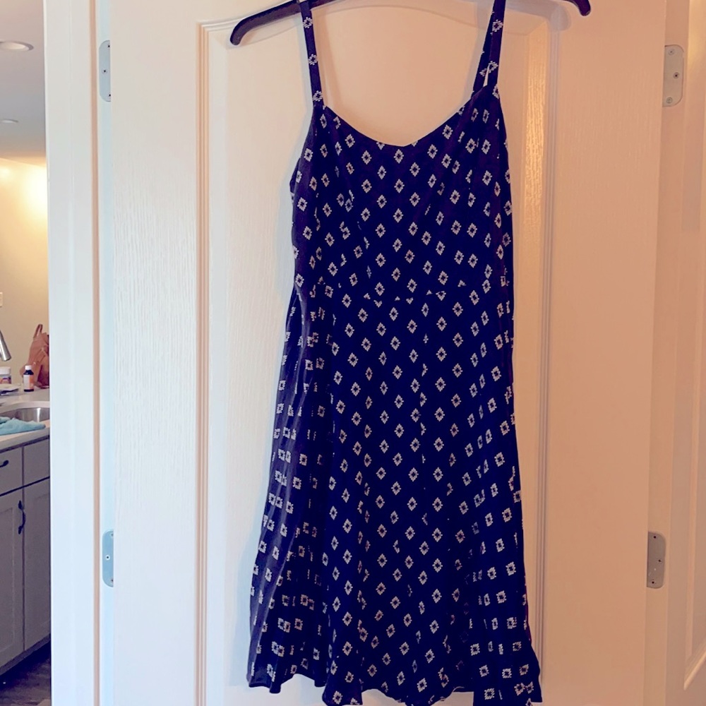 Summer dress! Navy and white.